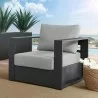 Modway Tahoe Outdoor Patio Powder-Coated Aluminum Armchair in Gray Gray - Lifestyle - Modway Tahoe Outdoor Patio Powder-Coated Aluminum Armchair in Gray Gray - Lifestyle