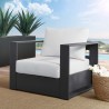 Modway Tahoe Outdoor Patio Powder-Coated Aluminum Armchair - Gray White - Lifestyle