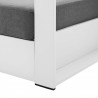 Modway Tahoe Outdoor Patio Powder-Coated Aluminum Armchair in White Charcoal  - Base Angle