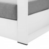 Modway Tahoe Outdoor Patio Powder-Coated Aluminum Armchair in White Gray - Base Angle
