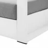 Modway Tahoe Outdoor Patio Powder-Coated Aluminum Armchair in White Gray - Base Angle - Modway Tahoe Outdoor Patio Powder-Coated Aluminum Armchair in White Gray - Base Angle