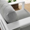 Modway Tahoe Outdoor Patio Powder-Coated Aluminum Armchair in White Gray - Lifestyle