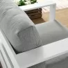 Modway Tahoe Outdoor Patio Powder-Coated Aluminum Armchair in White Gray - Lifestyle - Modway Tahoe Outdoor Patio Powder-Coated Aluminum Armchair in White Gray - Lifestyle