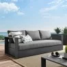 Modway Tahoe Outdoor Patio Powder-Coated Aluminum Sofa in Gray Charcoal - Lifestyle - Modway Tahoe Outdoor Patio Powder-Coated Aluminum Sofa in Gray Charcoal - Lifestyle