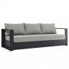 Modway Tahoe Outdoor Patio Powder-Coated Aluminum Sofa in Gray Gray - Front Side Angle