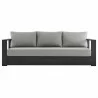 Modway Tahoe Outdoor Patio Powder-Coated Aluminum Sofa in Gray Gray - Front Angle - Modway Tahoe Outdoor Patio Powder-Coated Aluminum Sofa in Gray Gray - Front Angle