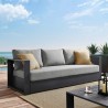 Modway Tahoe Outdoor Patio Powder-Coated Aluminum Sofa in Gray Gray - Lifestyle