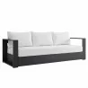Modway Tahoe Outdoor Patio Powder-Coated Aluminum Sofa - Gray White - Front Side Angle - Modway Tahoe Outdoor Patio Powder-Coated Aluminum Sofa - Gray White - Front Side Angle