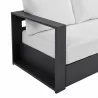 Modway Tahoe Outdoor Patio Powder-Coated Aluminum Sofa - Gray White - Seat Closeup Angle - Modway Tahoe Outdoor Patio Powder-Coated Aluminum Sofa - Gray White - Seat Closeup Angle