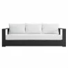 Modway Tahoe Outdoor Patio Powder-Coated Aluminum Sofa - Gray White - Front Angle - Modway Tahoe Outdoor Patio Powder-Coated Aluminum Sofa - Gray White - Front Angle