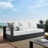 Modway Tahoe Outdoor Patio Powder-Coated Aluminum Sofa - Gray White - Lifestyle - Modway Tahoe Outdoor Patio Powder-Coated Aluminum Sofa - Gray White - Lifestyle