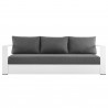 Modway Tahoe Outdoor Patio Powder-Coated Aluminum Sofa - White Charcoal - Front Angle