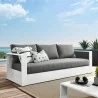 Modway Tahoe Outdoor Patio Powder-Coated Aluminum Sofa - White Charcoal - Lifestyle - Modway Tahoe Outdoor Patio Powder-Coated Aluminum Sofa - White Charcoal - Lifestyle