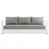 Modway Tahoe Outdoor Patio Powder-Coated Aluminum Sofa in White Gray - Front Angle