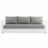Modway Tahoe Outdoor Patio Powder-Coated Aluminum Sofa in White Gray - Front Angle - Modway Tahoe Outdoor Patio Powder-Coated Aluminum Sofa in White Gray - Front Angle