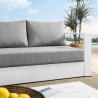 Modway Tahoe Outdoor Patio Powder-Coated Aluminum Sofa in White Gray - Lifestyle 2