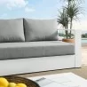Modway Tahoe Outdoor Patio Powder-Coated Aluminum Sofa in White Gray - Lifestyle 2 - Modway Tahoe Outdoor Patio Powder-Coated Aluminum Sofa in White Gray - Lifestyle 2