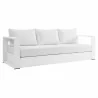 Modway Tahoe Outdoor Patio Powder-Coated Aluminum Sofa in White White - Front Side Angle - Modway Tahoe Outdoor Patio Powder-Coated Aluminum Sofa in White White - Front Side Angle