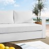 Modway Tahoe Outdoor Patio Powder-Coated Aluminum Sofa in White White - Lifestyle 2