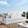 Modway Tahoe Outdoor Patio Powder-Coated Aluminum Sofa in White White - Lifestyle - Modway Tahoe Outdoor Patio Powder-Coated Aluminum Sofa in White White - Lifestyle
