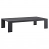 Modway Tahoe Outdoor Patio Powder-Coated Aluminum Coffee Table in Gray - Front Side Angle