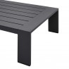 Modway Tahoe Outdoor Patio Powder-Coated Aluminum Coffee Table in Gray - Closeup Top Angle
