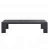 Modway Tahoe Outdoor Patio Powder-Coated Aluminum Coffee Table in Gray - Front Angle