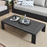 Modway Tahoe Outdoor Patio Powder-Coated Aluminum Coffee Table in Gray - Lifestyle