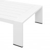 Modway Tahoe Outdoor Patio Powder-Coated Aluminum Coffee Table in White - Closeup Top Angle