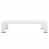 Modway Tahoe Outdoor Patio Powder-Coated Aluminum Coffee Table in White - Front Angle