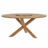 Modway Wellspring 63" Outdoor Patio Teak Wood Dining Table - Natural - Front Angle - Modway Wellspring 63" Outdoor Patio Teak Wood Dining Table - Natural - Front Angle
