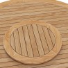 Modway Wellspring 63" Outdoor Patio Teak Wood Dining Table - Natural - Closeup Top Angle