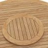 Modway Wellspring 63" Outdoor Patio Teak Wood Dining Table - Natural - Closeup Top Angle - Modway Wellspring 63" Outdoor Patio Teak Wood Dining Table - Natural - Closeup Top Angle