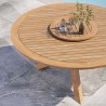 Modway Wellspring 63" Outdoor Patio Teak Wood Dining Table - Natural - Lifestyle