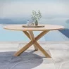 Modway Wellspring 63" Outdoor Patio Teak Wood Dining Table - Natural - Lifestyle - Modway Wellspring 63" Outdoor Patio Teak Wood Dining Table - Natural - Lifestyle