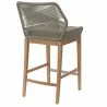 Modway Wellspring Outdoor Patio Teak Wood Bar Stool - Light Gray Greige - Back Side Angle - Modway Wellspring Outdoor Patio Teak Wood Bar Stool - Light Gray Greige - Back Side Angle
