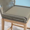 Modway Wellspring Outdoor Patio Teak Wood Bar Stool - Light Gray Greige - Lifestyle