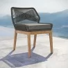 Modway Wellspring Outdoor Patio Teak Wood Dining Chair in Gray Graphite - Lifestyle - Modway Wellspring Outdoor Patio Teak Wood Dining Chair in Gray Graphite - Lifestyle