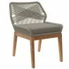 Modway Wellspring Outdoor Patio Teak Wood Dining Chair - Light Gray Greige - Front Side Angle - Modway Wellspring Outdoor Patio Teak Wood Dining Chair - Light Gray Greige - Front Side Angle