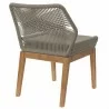 Modway Wellspring Outdoor Patio Teak Wood Dining Chair - Light Gray Greige - Back Side Angle - Modway Wellspring Outdoor Patio Teak Wood Dining Chair - Light Gray Greige - Back Side Angle