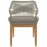 Modway Wellspring Outdoor Patio Teak Wood Dining Chair - Light Gray Greige - Front Angle - Modway Wellspring Outdoor Patio Teak Wood Dining Chair - Light Gray Greige - Front Angle