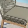 Modway Wellspring Outdoor Patio Teak Wood Dining Chair - Light Gray Greige - Lifestyle - Modway Wellspring Outdoor Patio Teak Wood Dining Chair - Light Gray Greige - Lifestyle
