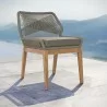 Modway Wellspring Outdoor Patio Teak Wood Dining Chair - Light Gray Greige - Lifestyle - Modway Wellspring Outdoor Patio Teak Wood Dining Chair - Light Gray Greige - Lifestyle