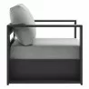 Modway Tahoe Outdoor Patio Powder-Coated Aluminum 3-Piece Set in Gray Gray - Armchair in Side Angle - Modway Tahoe Outdoor Patio Powder-Coated Aluminum 3-Piece Set in Gray Gray - Armchair in Side Angle