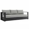 Modway Tahoe Outdoor Patio Powder-Coated Aluminum 3-Piece Set in Gray Gray - Sofa in Front Side Angle - Modway Tahoe Outdoor Patio Powder-Coated Aluminum 3-Piece Set in Gray Gray - Sofa in Front Side Angle