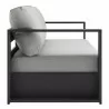 Modway Tahoe Outdoor Patio Powder-Coated Aluminum 3-Piece Set in Gray Gray - Sofa in Side Angle - Modway Tahoe Outdoor Patio Powder-Coated Aluminum 3-Piece Set in Gray Gray - Sofa in Side Angle