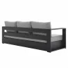 Modway Tahoe Outdoor Patio Powder-Coated Aluminum 3-Piece Set in Gray Gray - Sofa in Back Side Angle - Modway Tahoe Outdoor Patio Powder-Coated Aluminum 3-Piece Set in Gray Gray - Sofa in Back Side Angle