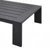 Modway Tahoe Outdoor Patio Powder-Coated Aluminum 3-Piece Set - Gray White - Table in Closeup Angle