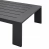 Modway Tahoe Outdoor Patio Powder-Coated Aluminum 3-Piece Set - Gray White - Table in Closeup Angle - Modway Tahoe Outdoor Patio Powder-Coated Aluminum 3-Piece Set - Gray White - Table in Closeup Angle