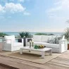 Modway Tahoe Outdoor Patio Powder-Coated Aluminum 3-Piece Set - White White - Lifestyle - Modway Tahoe Outdoor Patio Powder-Coated Aluminum 3-Piece Set - White White - Lifestyle